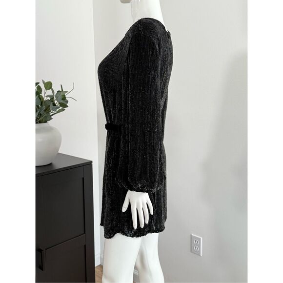 NWT Retrofete Womens Grace Sequin Mini Dress Black Size XS - Picture 11 of 13